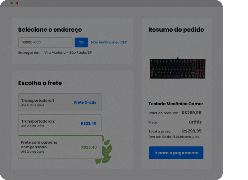 imagem de uma tela mostrando os beneficios